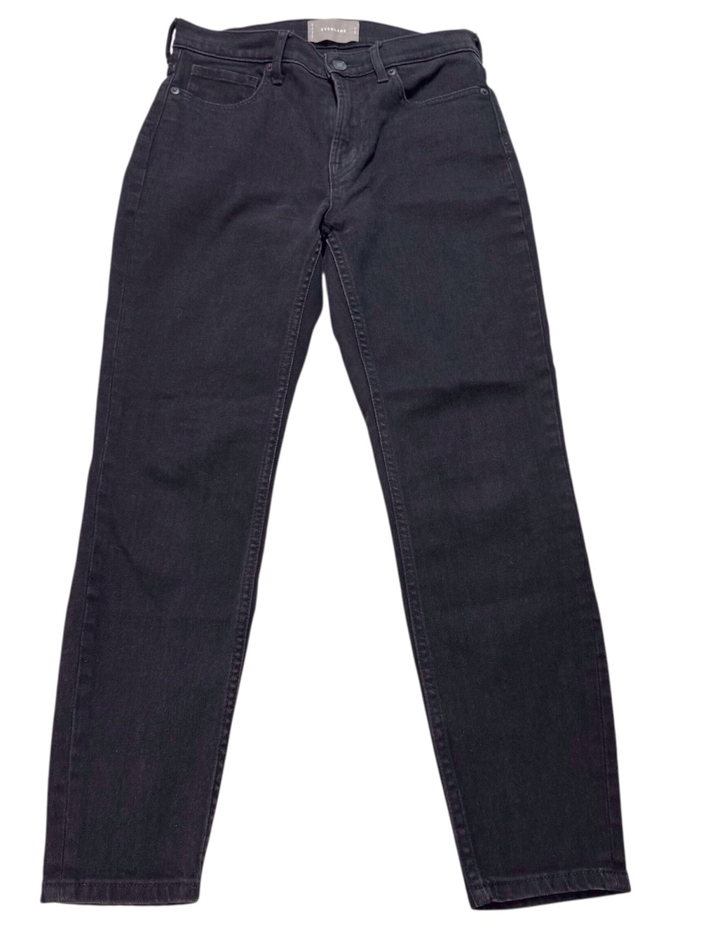 Everlane Black High Rise Slim Straight Ankle Jeans Size 28 in Black